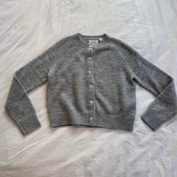Doen grey alpaca wool blended cardigan - Picture 1 of 3